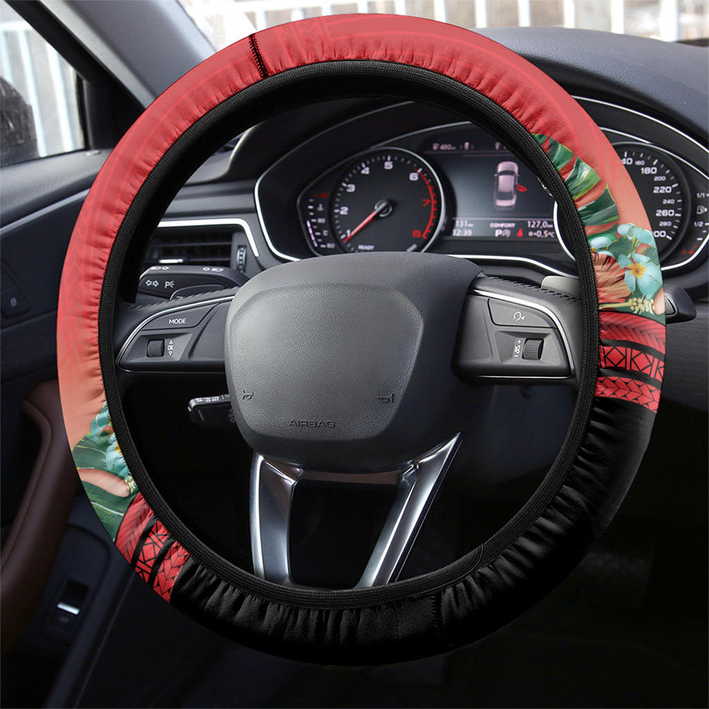 Vavau Sailing Festival Tonga Steering Wheel Cover Humpback Whale Sailboat Tropical Vibes LT14 - Polynesian Pride