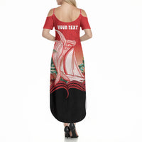 Vavau Sailing Festival Tonga Personalised Summer Maxi Dress Humpback Whale Sailboat Tropical Vibes LT14 - Polynesian Pride