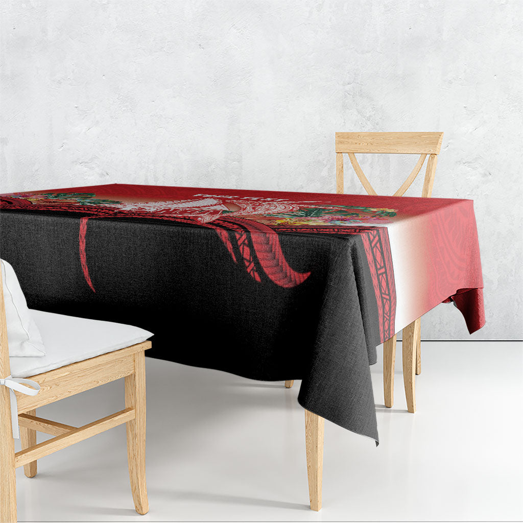 Vavau Sailing Festival Tonga Personalised Tablecloth Humpback Whale Sailboat Tropical Vibes LT14 - Polynesian Pride