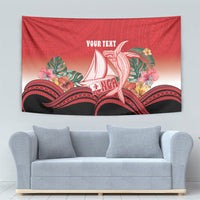 Vavau Sailing Festival Tonga Personalised Tapestry Humpback Whale Sailboat Tropical Vibes LT14 - Polynesian Pride