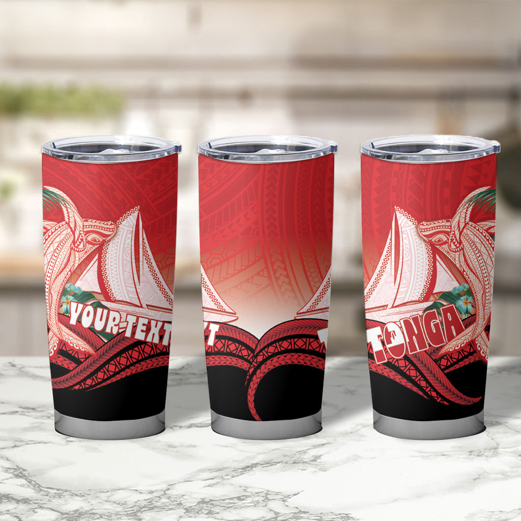 Vavau Sailing Festival Tonga Personalised Tumbler Cup Humpback Whale Sailboat Tropical Vibes LT14 - Polynesian Pride