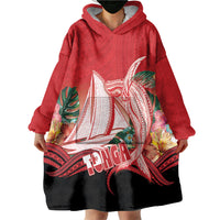 Vavau Sailing Festival Tonga Personalised Wearable Blanket Hoodie Humpback Whale Sailboat Tropical Vibes LT14 - Polynesian Pride