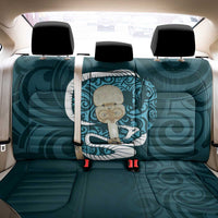 Turquoise New Zealand Eel Back Car Seat Cover Aotearoa Maori Tuna With Kotiate Weapon LT14 - Polynesian Pride