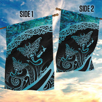 New Zealand Stingray Garden Flag Aotearoa Whai With Maori Paua Shell LT14 - Polynesian Pride