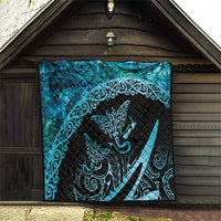 New Zealand Stingray Quilt Aotearoa Whai With Maori Paua Shell LT14 - Polynesian Pride