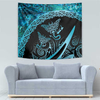 New Zealand Stingray Tapestry Aotearoa Whai With Maori Paua Shell LT14 - Polynesian Pride