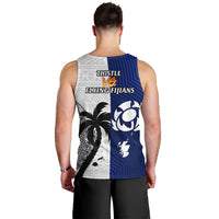 Fiji And Scotland Rugby Men Tank Top Fijian Tapa Pattern With Thistle LT14 - Polynesian Pride