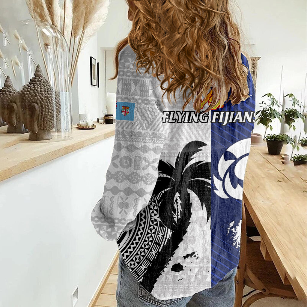 Fiji And Scotland Rugby Women Casual Shirt Fijian Tapa Pattern With Thistle LT14 - Polynesian Pride