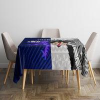 Custom Fiji And Scotland Rugby Tablecloth Fijian Tapa Pattern With Thistle LT14 - Polynesian Pride