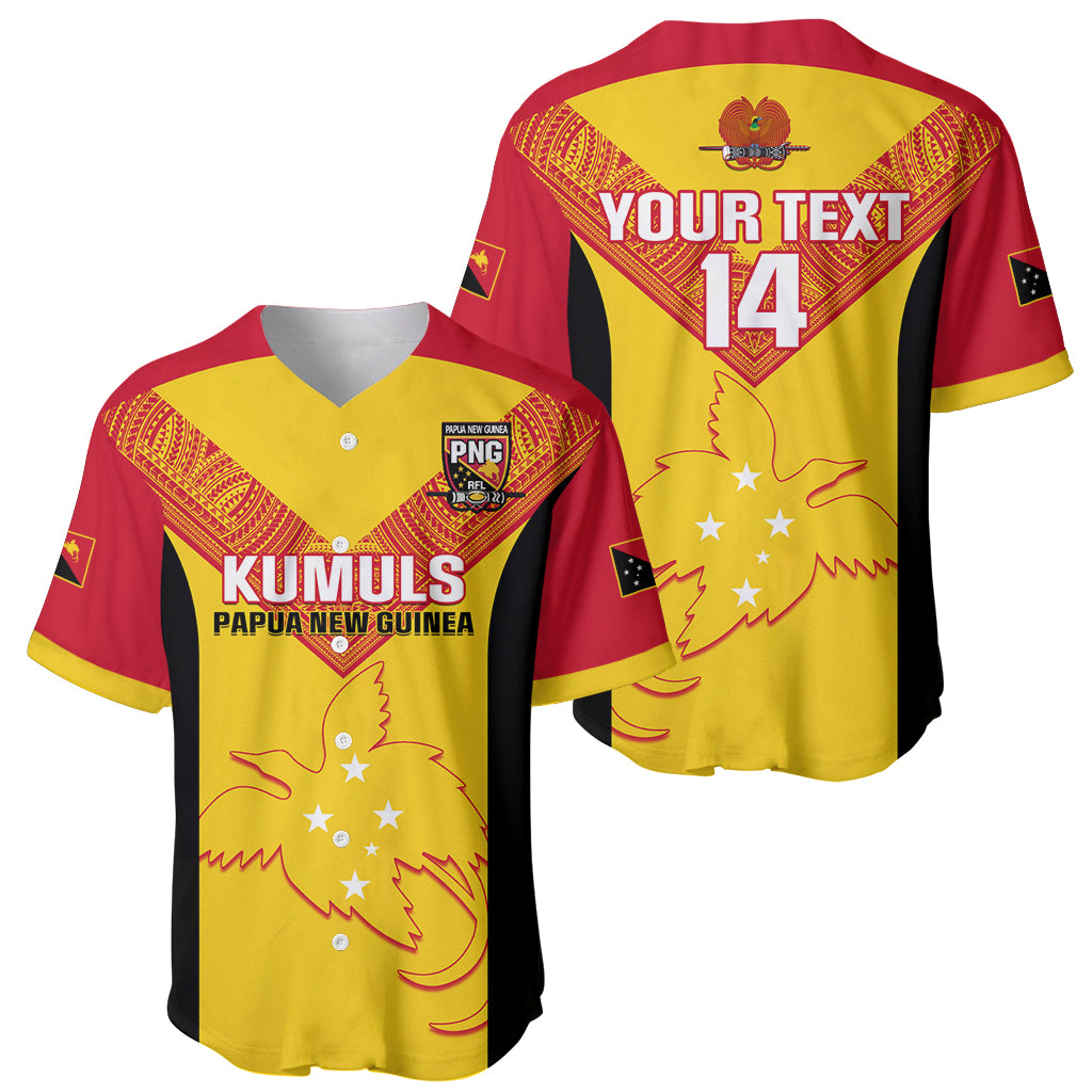 Custom Papua New Guinea Rubgby Baseball Jersey Pacific 2023 Go PNG Kumuls LT14 - Polynesian Pride