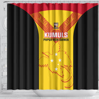Papua New Guinea Rubgby Shower Curtain Pacific 2023 Go PNG Kumuls LT14 - Polynesian Pride
