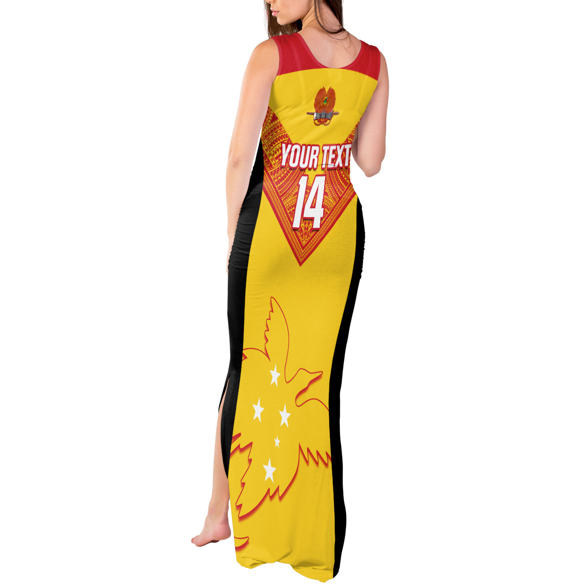 Custom Papua New Guinea Rubgby Tank Maxi Dress Pacific 2023 Go PNG Kumuls LT14 - Polynesian Pride