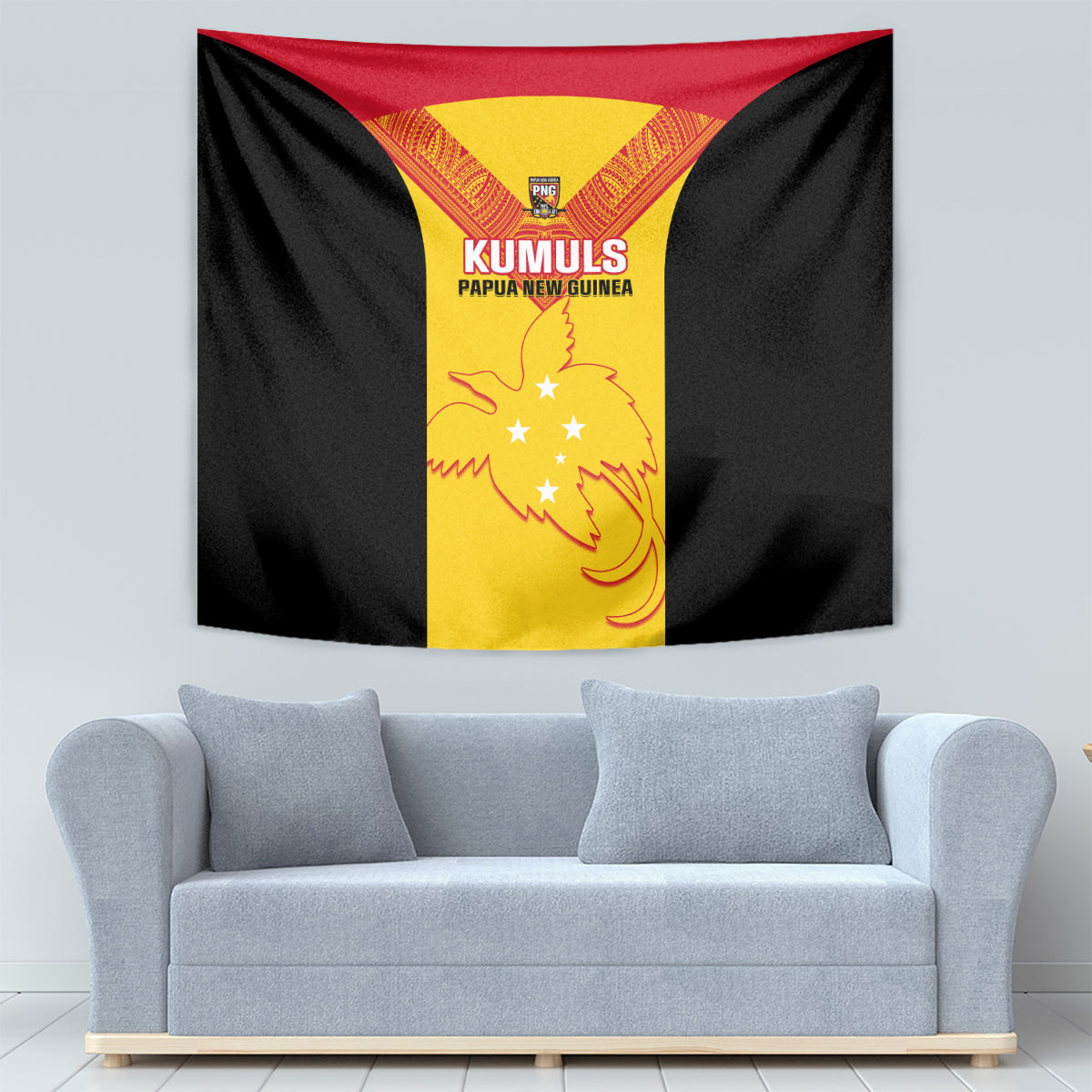 Papua New Guinea Rubgby Tapestry Pacific 2023 Go PNG Kumuls LT14 - Polynesian Pride