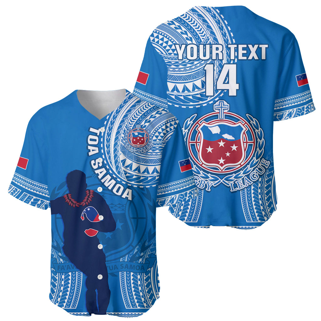 Custom Samoa Rugby Baseball Jersey Pacific 2023 Go Toa Samoa LT14 - Polynesian Pride