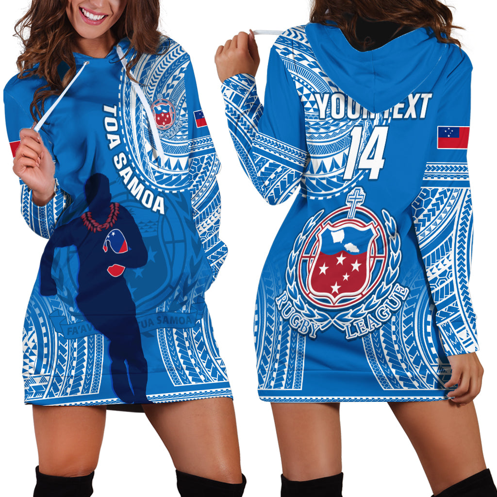 Custom Samoa Rugby Hoodie Dress Pacific 2023 Go Toa Samoa LT14 - Polynesian Pride