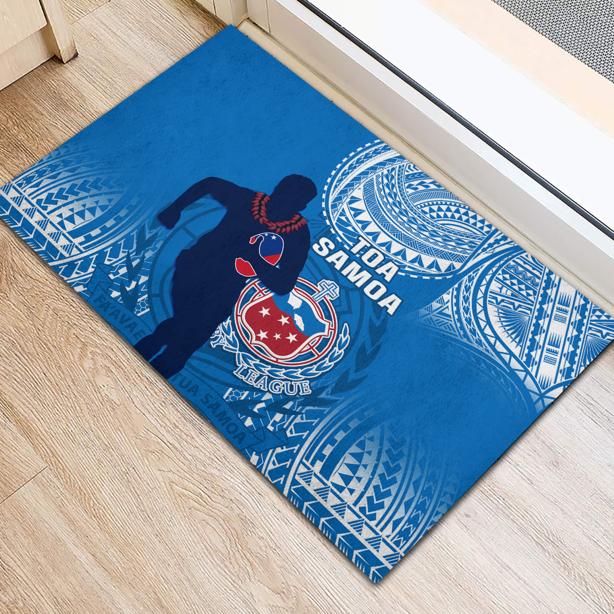 Samoa Rugby Rubber Doormat Pacific 2023 Go Toa Samoa LT14 - Polynesian Pride