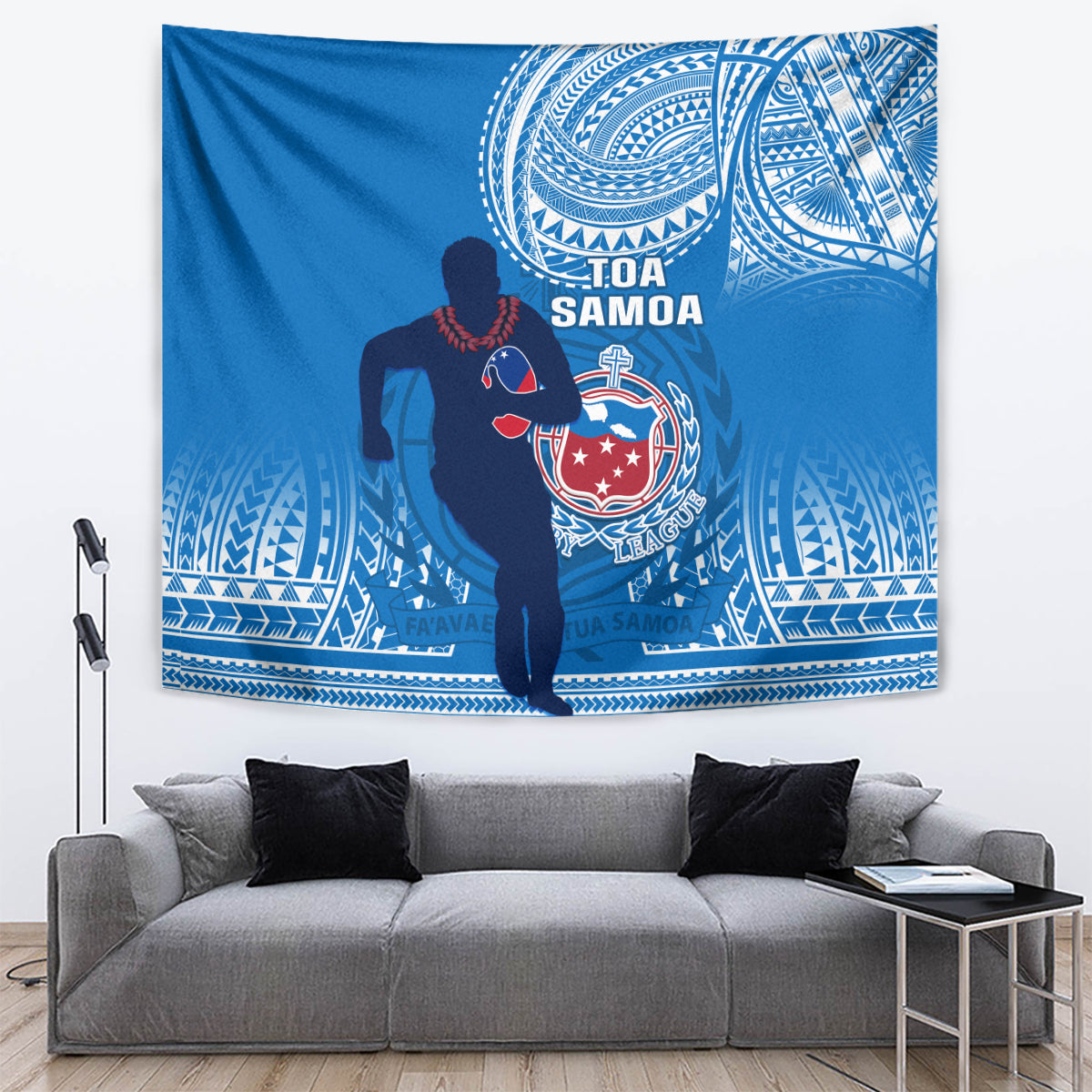 Samoa Rugby Tapestry Pacific 2023 Go Toa Samoa LT14 - Polynesian Pride