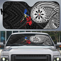 Philippines Strong Auto Sun Shade Filipino Map Polynesian Tattoo - Polynesian Pride