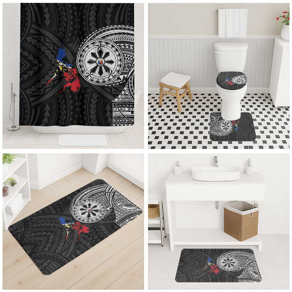 Philippines Strong Bathroom Set Filipino Map Polynesian Tattoo - Polynesian Pride