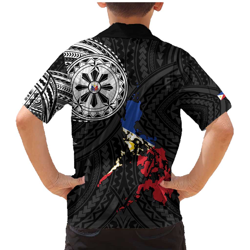 Philippines Strong Family Matching Mermaid Dress and Hawaiian Shirt Filipino Map Polynesian Tattoo - Polynesian Pride