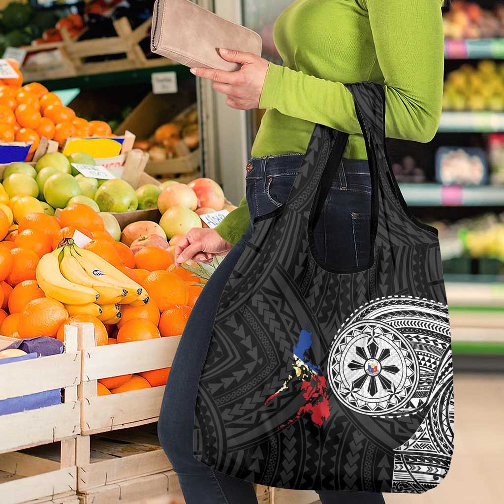 Philippines Strong Grocery Bag Filipino Map Polynesian Tattoo - Polynesian Pride