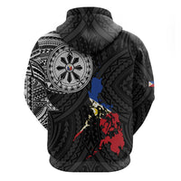 Philippines Strong Hoodie Filipino Map Polynesian Tattoo - Polynesian Pride