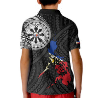 Philippines Strong Kid Polo Shirt Filipino Map Polynesian Tattoo - Polynesian Pride