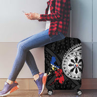 Philippines Strong Luggage Cover Filipino Map Polynesian Tattoo - Polynesian Pride