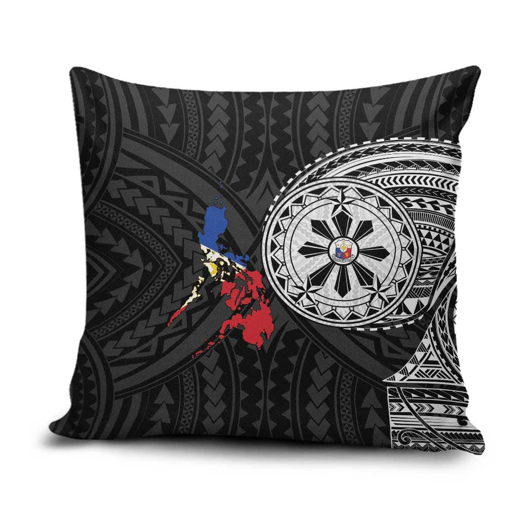 Philippines Strong Pillow Cover Filipino Map Polynesian Tattoo - Polynesian Pride