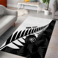 New Zealand Lawn Bowls Custom Area Rug Aotearoa Silver Fern - Polynesian Pride