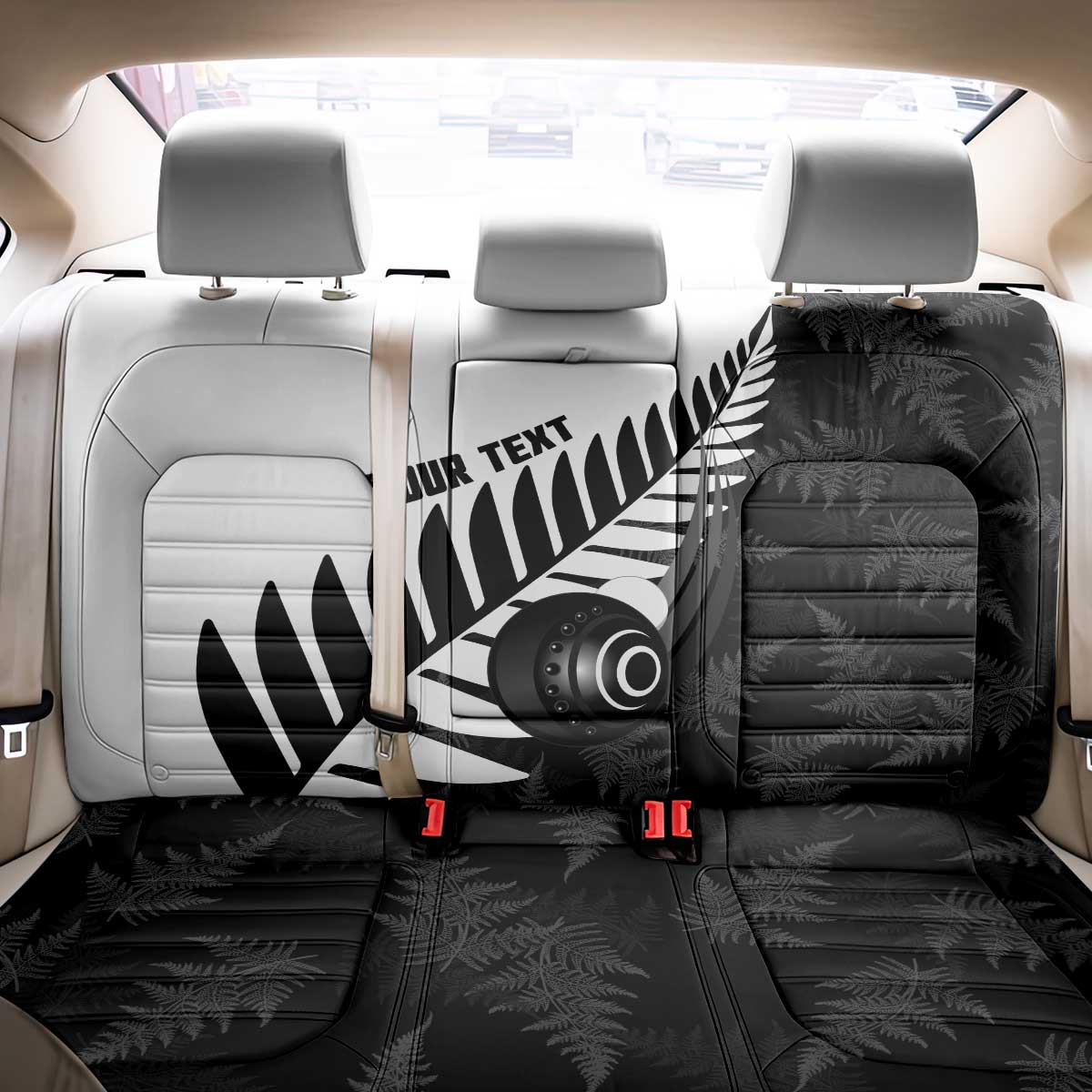 New Zealand Lawn Bowls Custom Back Car Seat Cover Aotearoa Silver Fern LT14 - Polynesian Pride