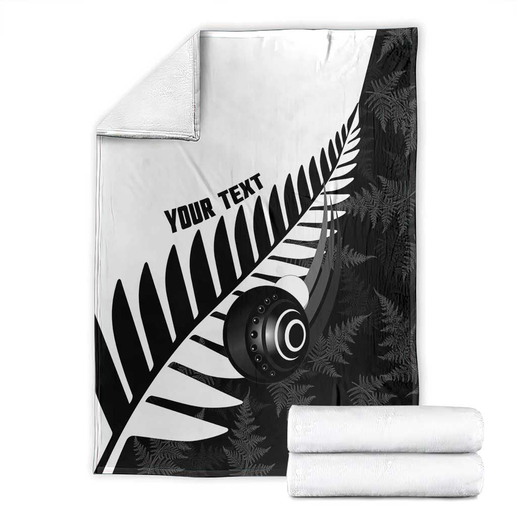 New Zealand Lawn Bowls Custom Blanket Aotearoa Silver Fern - Polynesian Pride