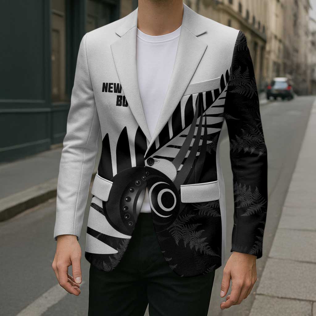 New Zealand Lawn Bowls Custom Blazer Aotearoa Silver Fern - Polynesian Pride