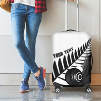 New Zealand Lawn Bowls Custom Luggage Cover Aotearoa Silver Fern - Polynesian Pride
