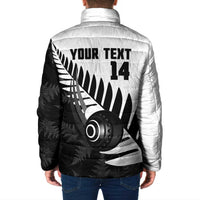 New Zealand Lawn Bowls Custom Padded Jacket Aotearoa Silver Fern - Polynesian Pride