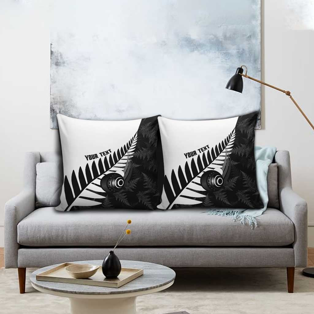 New Zealand Lawn Bowls Custom Pillow Cover Aotearoa Silver Fern - Polynesian Pride