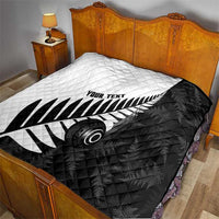 New Zealand Lawn Bowls Custom Quilt Aotearoa Silver Fern - Polynesian Pride