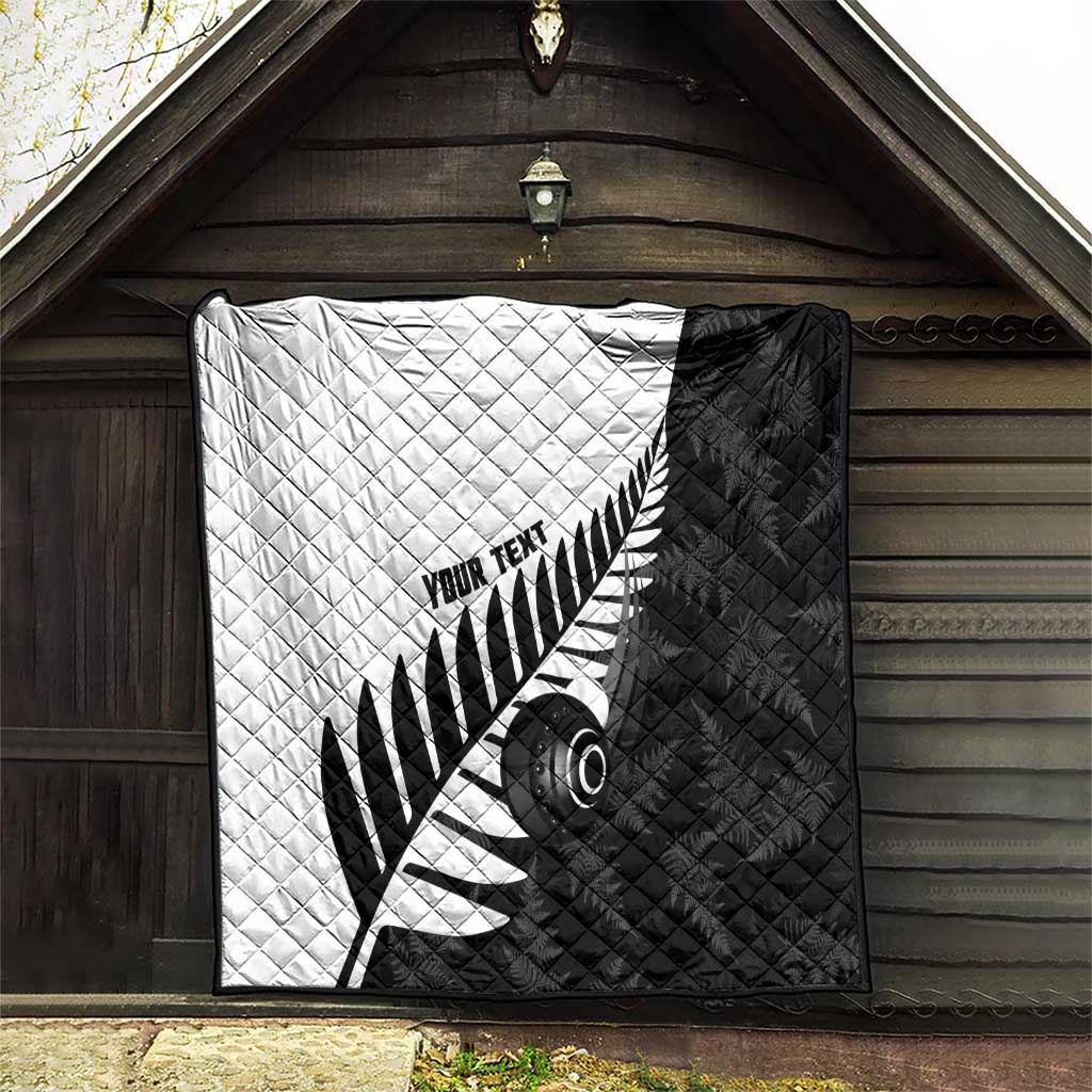 New Zealand Lawn Bowls Custom Quilt Aotearoa Silver Fern - Polynesian Pride