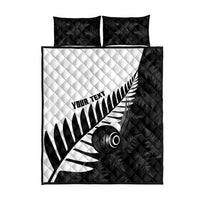 New Zealand Lawn Bowls Custom Quilt Bed Set Aotearoa Silver Fern - Polynesian Pride