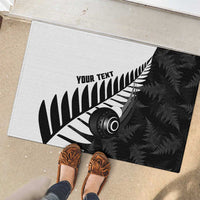 New Zealand Lawn Bowls Custom Rubber Doormat Aotearoa Silver Fern - Polynesian Pride