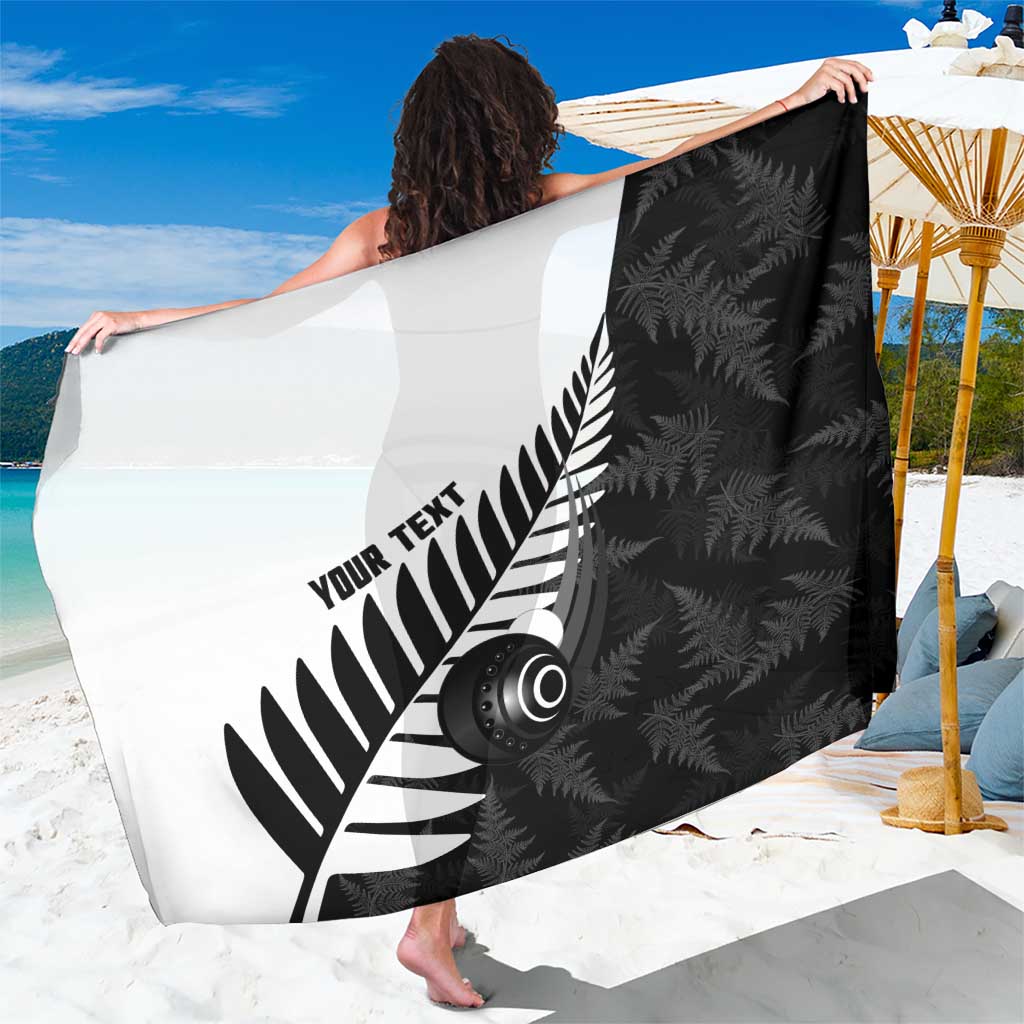 New Zealand Lawn Bowls Custom Sarong Aotearoa Silver Fern - Polynesian Pride