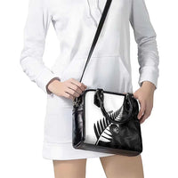 New Zealand Lawn Bowls Custom Shoulder Handbag Aotearoa Silver Fern - Polynesian Pride