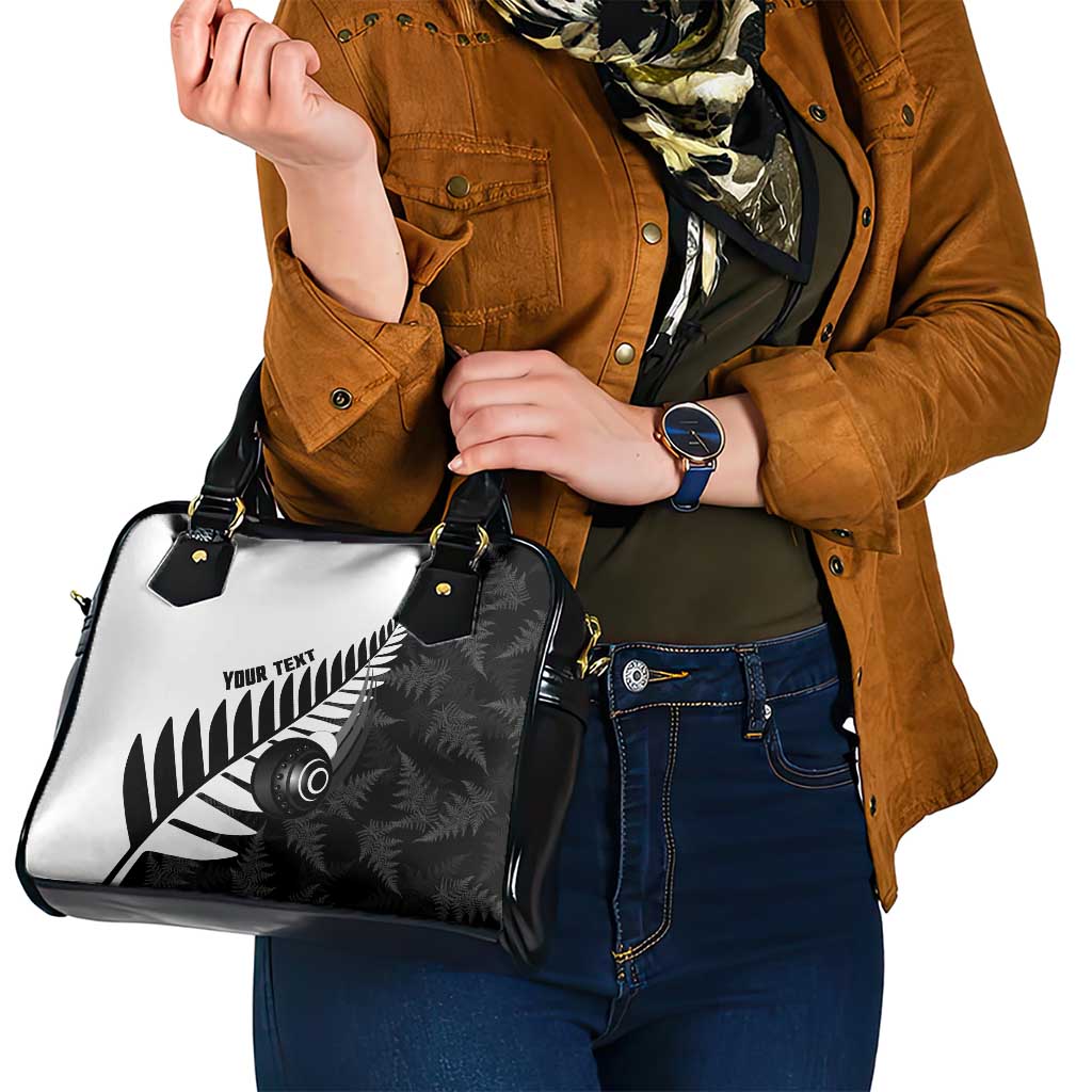New Zealand Lawn Bowls Custom Shoulder Handbag Aotearoa Silver Fern - Polynesian Pride