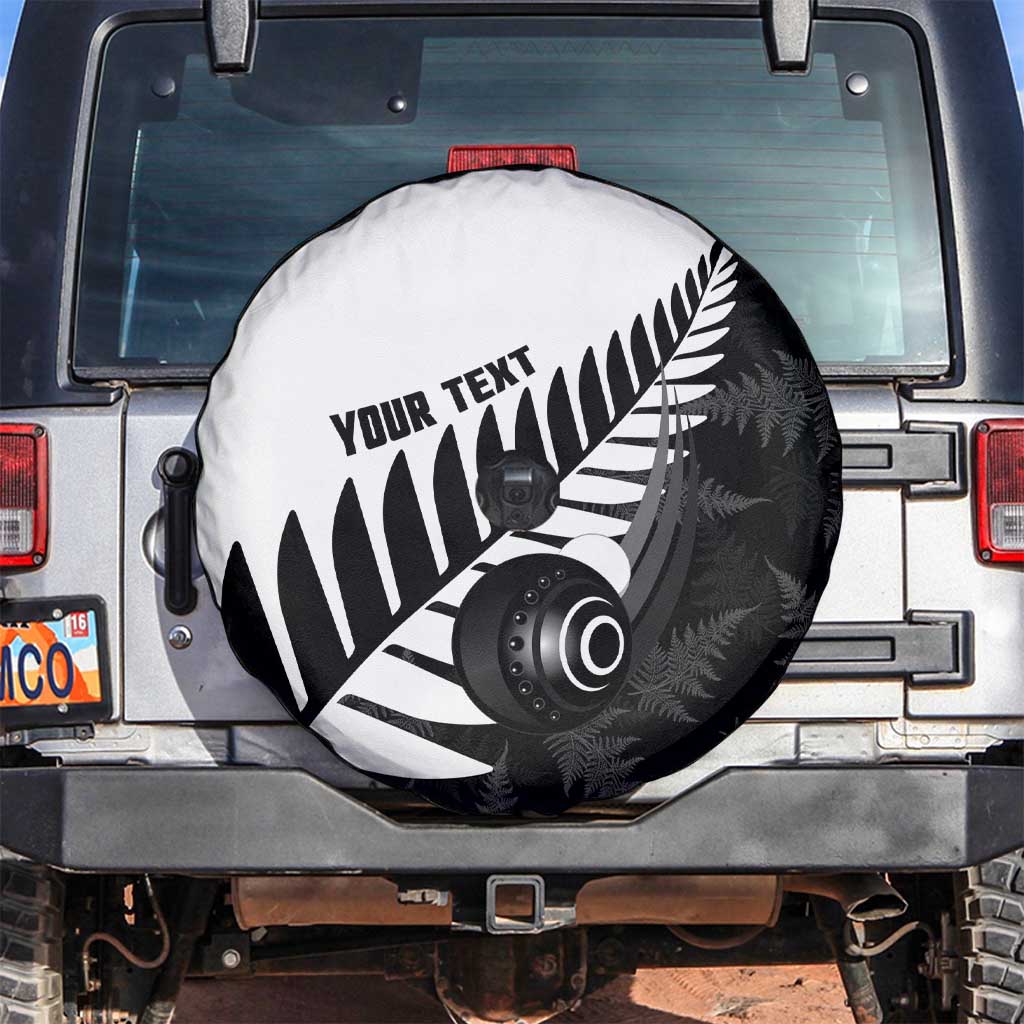 New Zealand Lawn Bowls Custom Spare Tire Cover Aotearoa Silver Fern - Polynesian Pride