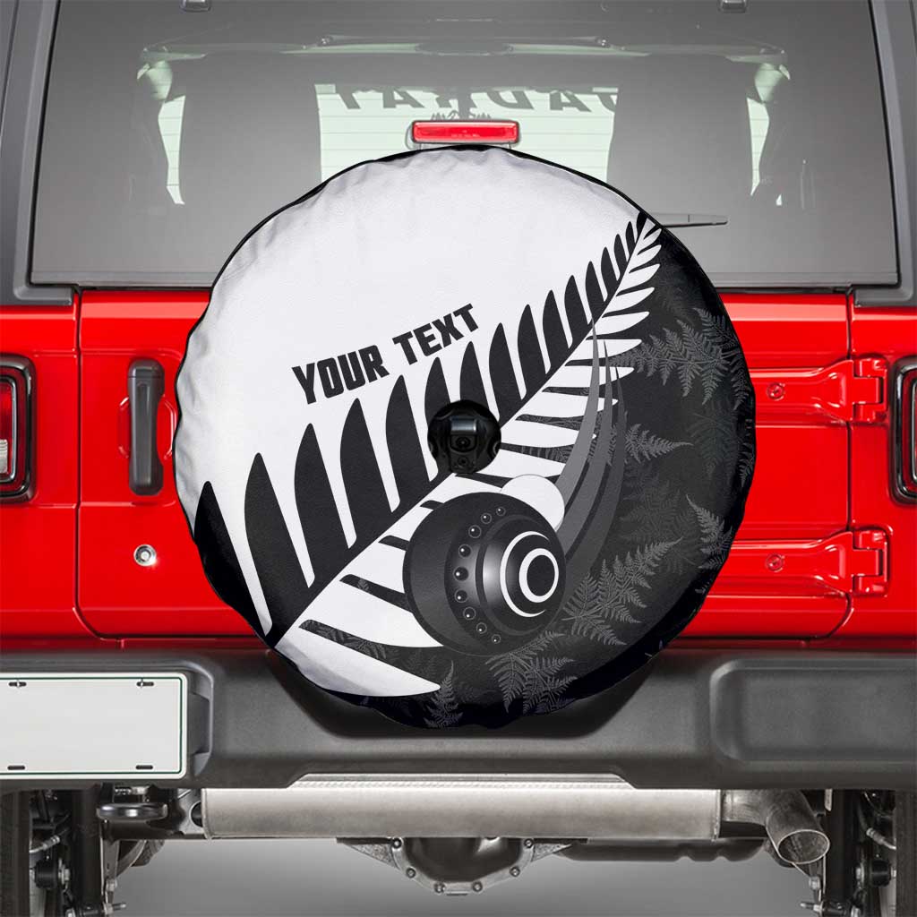 New Zealand Lawn Bowls Custom Spare Tire Cover Aotearoa Silver Fern - Polynesian Pride