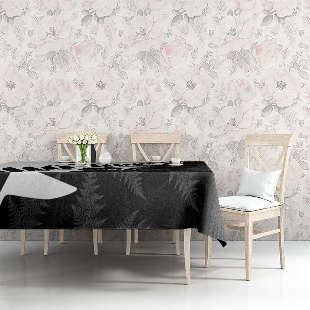 New Zealand Lawn Bowls Custom Tablecloth Aotearoa Silver Fern - Polynesian Pride