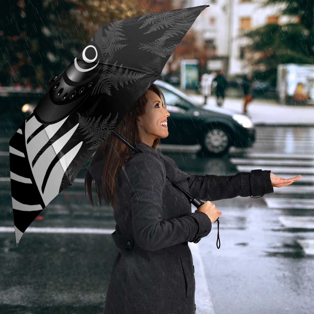 New Zealand Lawn Bowls Custom Umbrella Aotearoa Silver Fern - Polynesian Pride