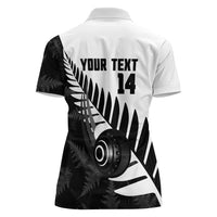 New Zealand Lawn Bowls Custom Women Polo Shirt Aotearoa Silver Fern - Polynesian Pride