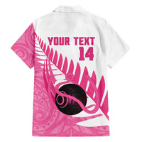 New Zealand Lawn Bowls Breast Cancer Custom Family Matching Puletasi and Hawaiian Shirt Aotearoa Maori Silver Fern Pink Ribbon LT14 - Polynesian Pride