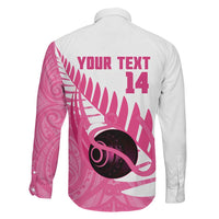 New Zealand Lawn Bowls Breast Cancer Custom Family Matching Puletasi and Hawaiian Shirt Aotearoa Maori Silver Fern Pink Ribbon LT14 - Polynesian Pride
